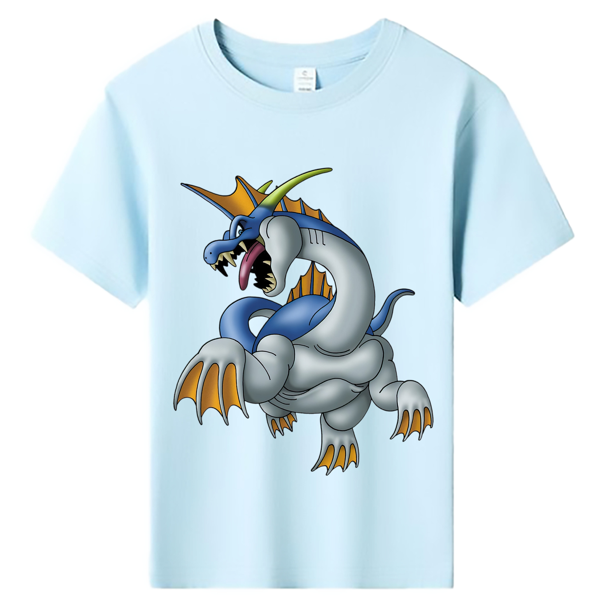 （画像用） ドラゴンクエスト Doragon Kuesuto Dragon Quest 綿100％キッズTシャツ（フロントプリント）